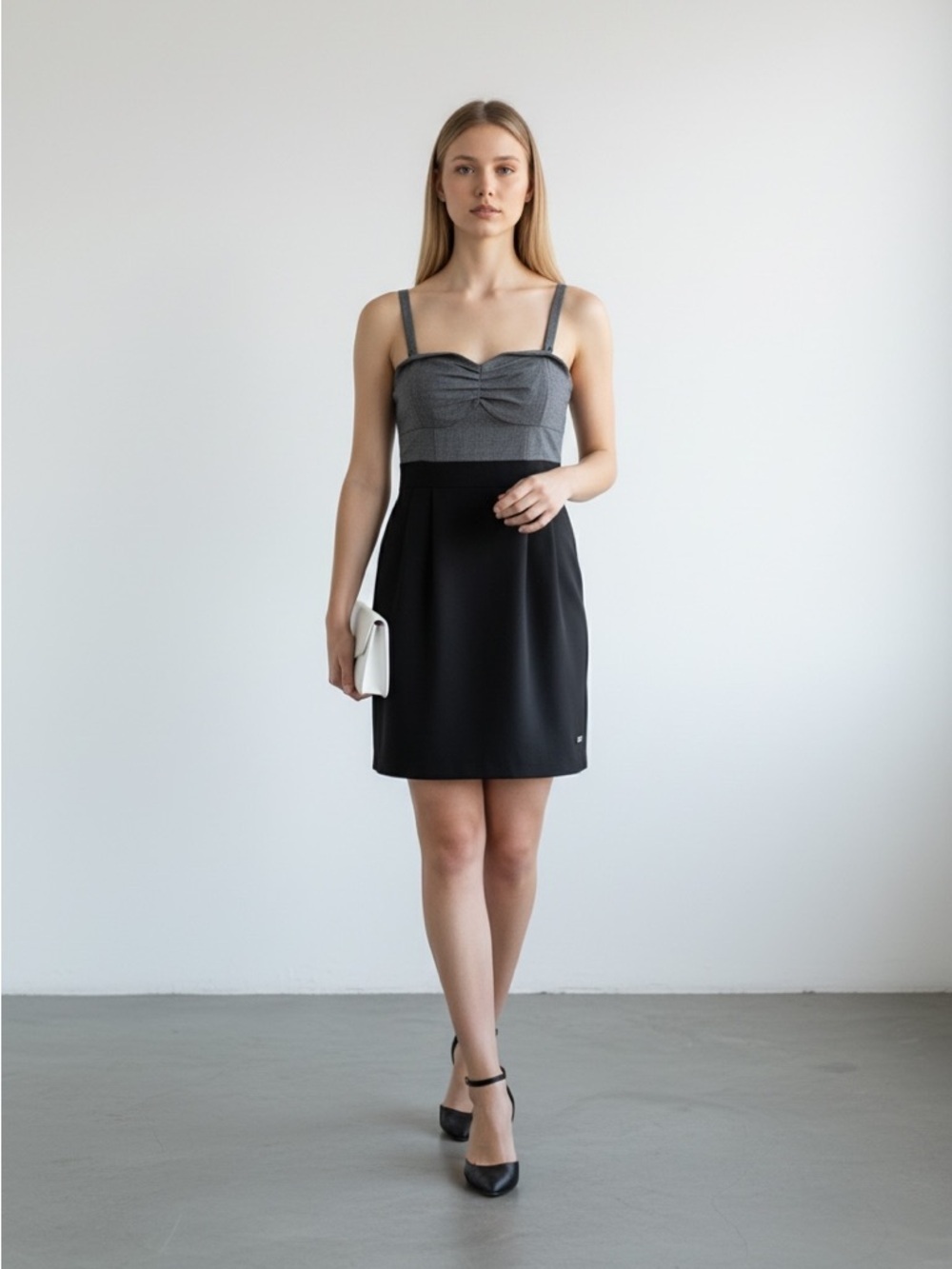 Aritzia Wilfred Color Block Mini Dress